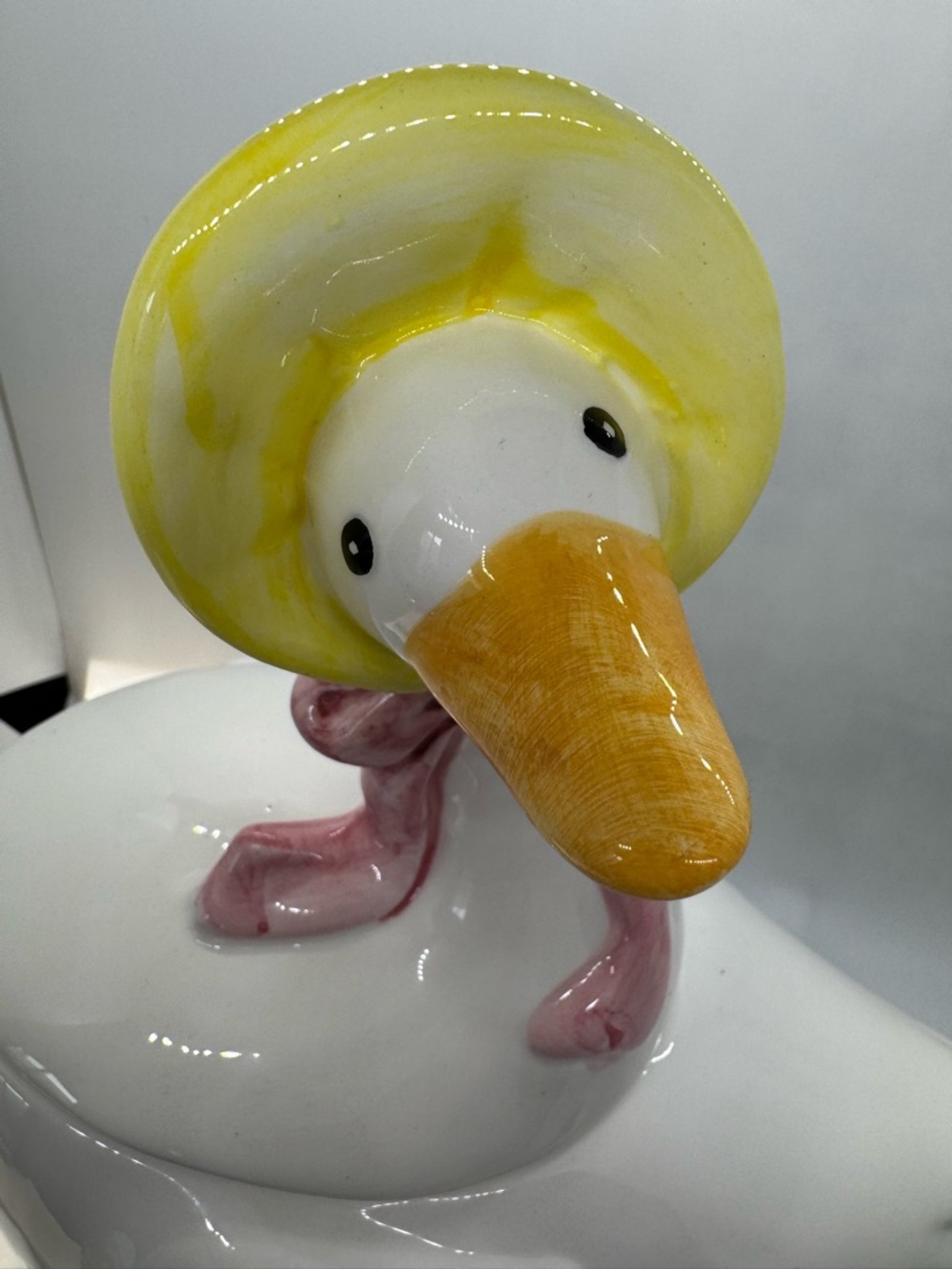 Vintage Mother Goose Duck Cookie Jar Canister Granny Cottage Core 80’s Kitchen - Picture 3 of 11